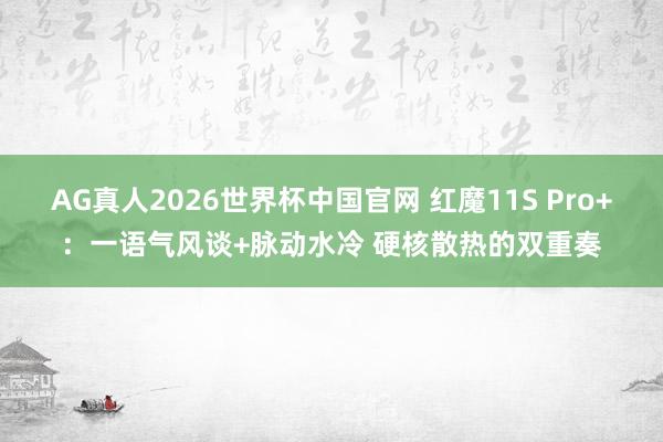 AG真人2026世界杯中国官网 红魔11S Pro+:一语气风谈+脉动水冷 硬核散热的双重奏