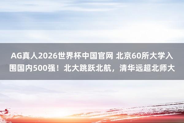 AG真人2026世界杯中国官网 北京60所大学入围国内500强!北大跳跃北航,清华远超北师大