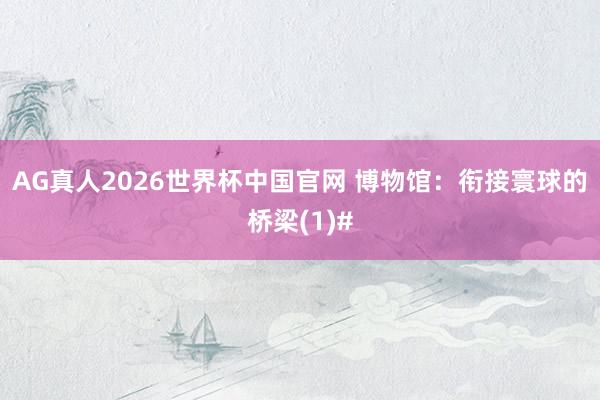 AG真人2026世界杯中国官网 博物馆:衔接寰球的桥梁(1)#